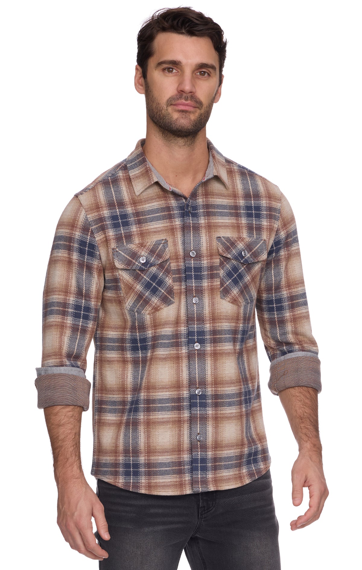 Odenville LS Striped Hero Knit Flannel