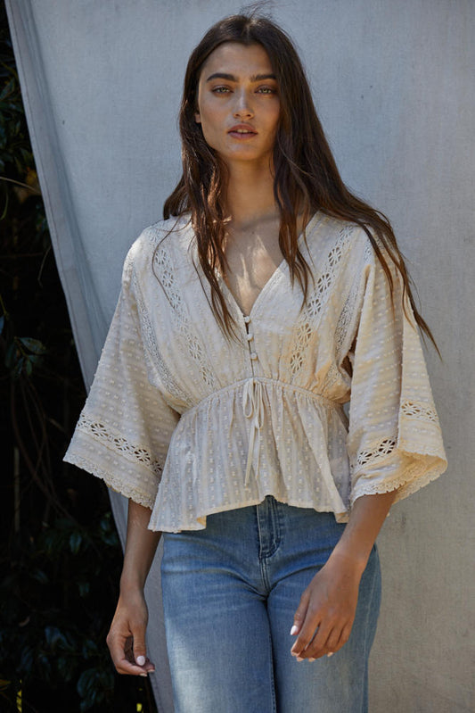 Melia V-Neck Blouse Small