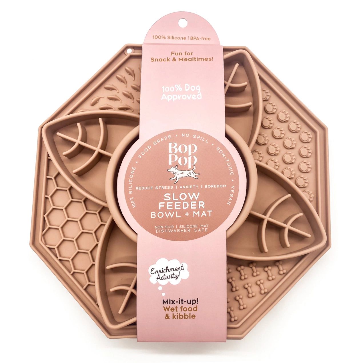 Slow Feeder Bowl Pink Clay
