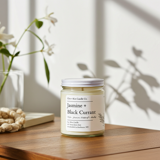 Cleo + Kin Candle Jasmine + Black Currant