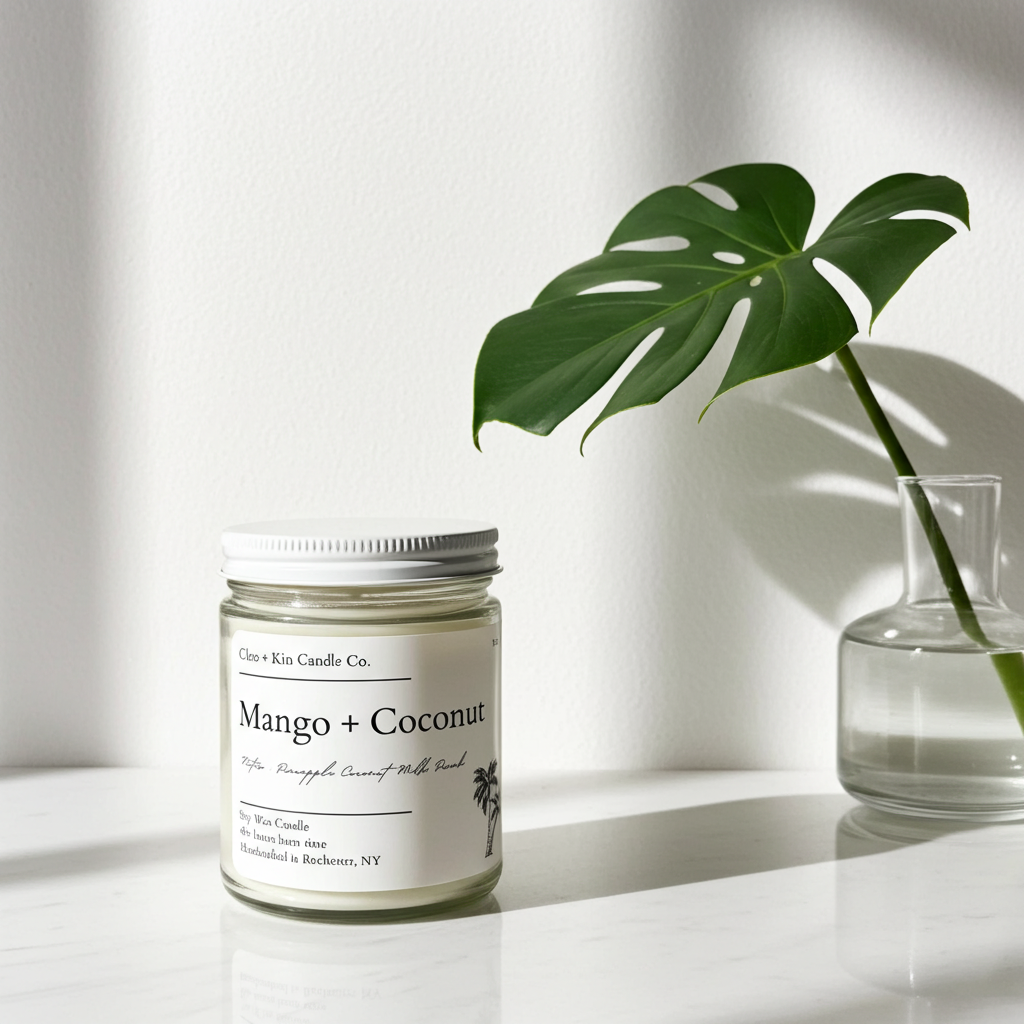 Cleo + Kin Candle Mango + Coconut