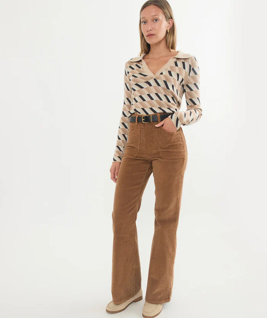 Bridget Corduroy Flare Rust 4